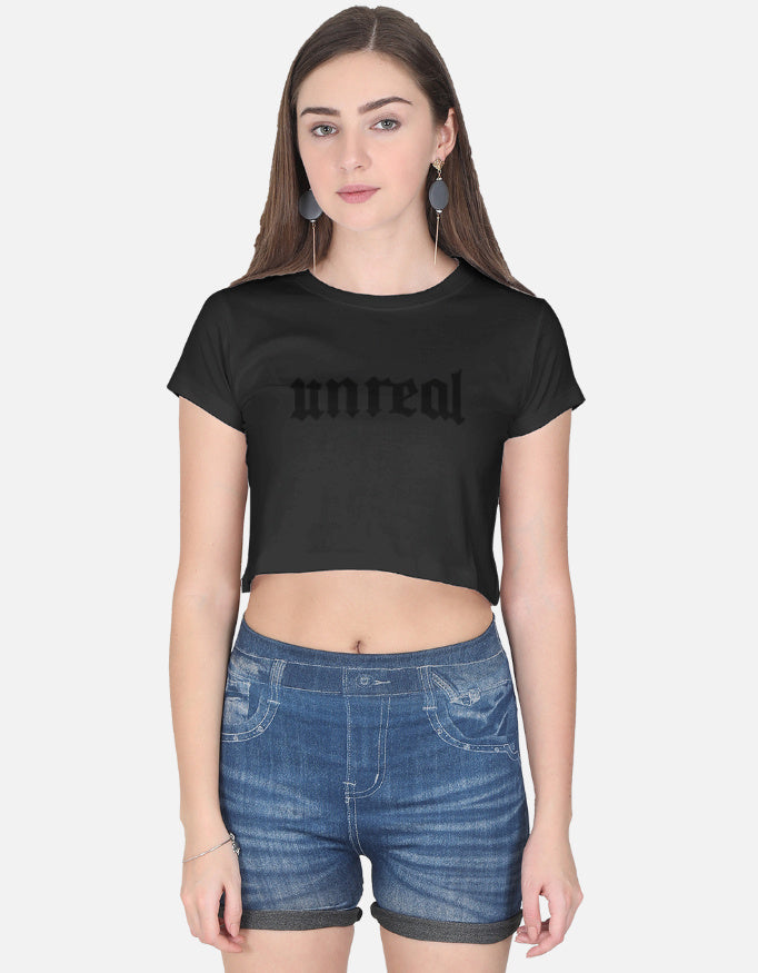Unreal (Puff Printed Crop Top)