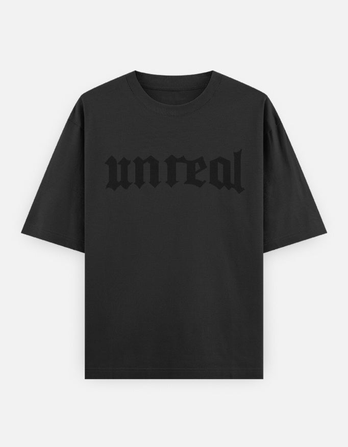 Unreal (Unisex Oversized Puff Printed T-Shirt)